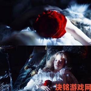 《美女与野兽》真人版中文海报 魔法玫瑰魅惑娇艳